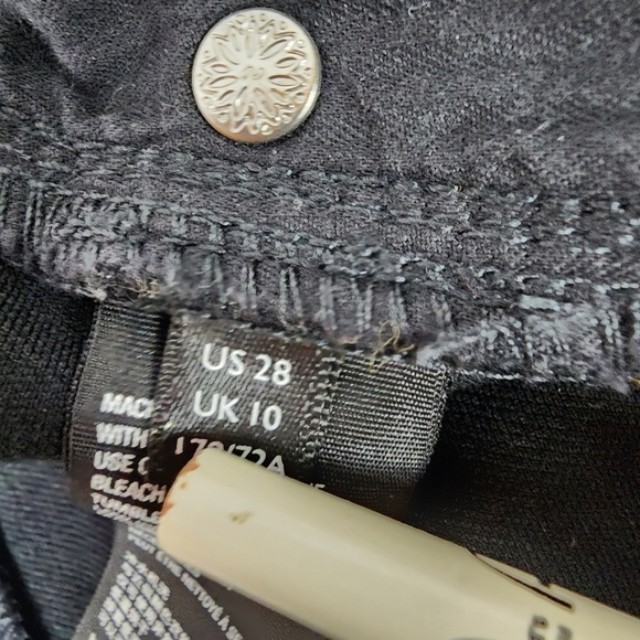 Free People We The Free Vegan Patent Leather Pant Button Fly 5  Pocket Black 28 - Picture 4 of 16